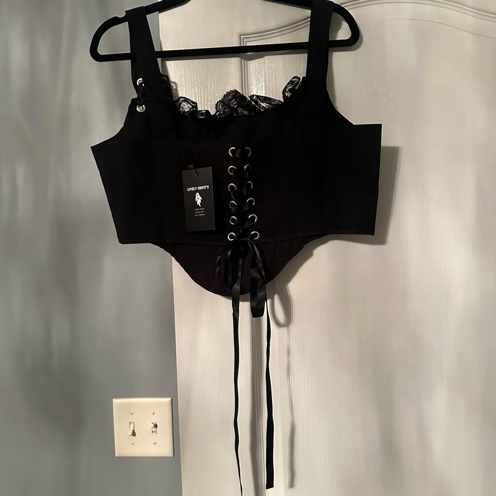 Lively Ghosts Thistlebloom Black Corset-NWT, XL - Picture 7 of 13